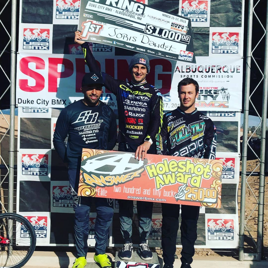 Joris Daudet has continued on with his winning ways at the 3rd stop of the 2019 USA BMX Pro Series tour. Over the weekend at Duke City BMX, Joris took his 3rd and 4th win out of 6 National events for the new season. This is the 2nd time this season that Joris won back to back days at a USA BMX national, as he kicked things off at the USA BMX season opener in Phoenix, AZ with 2 wins.