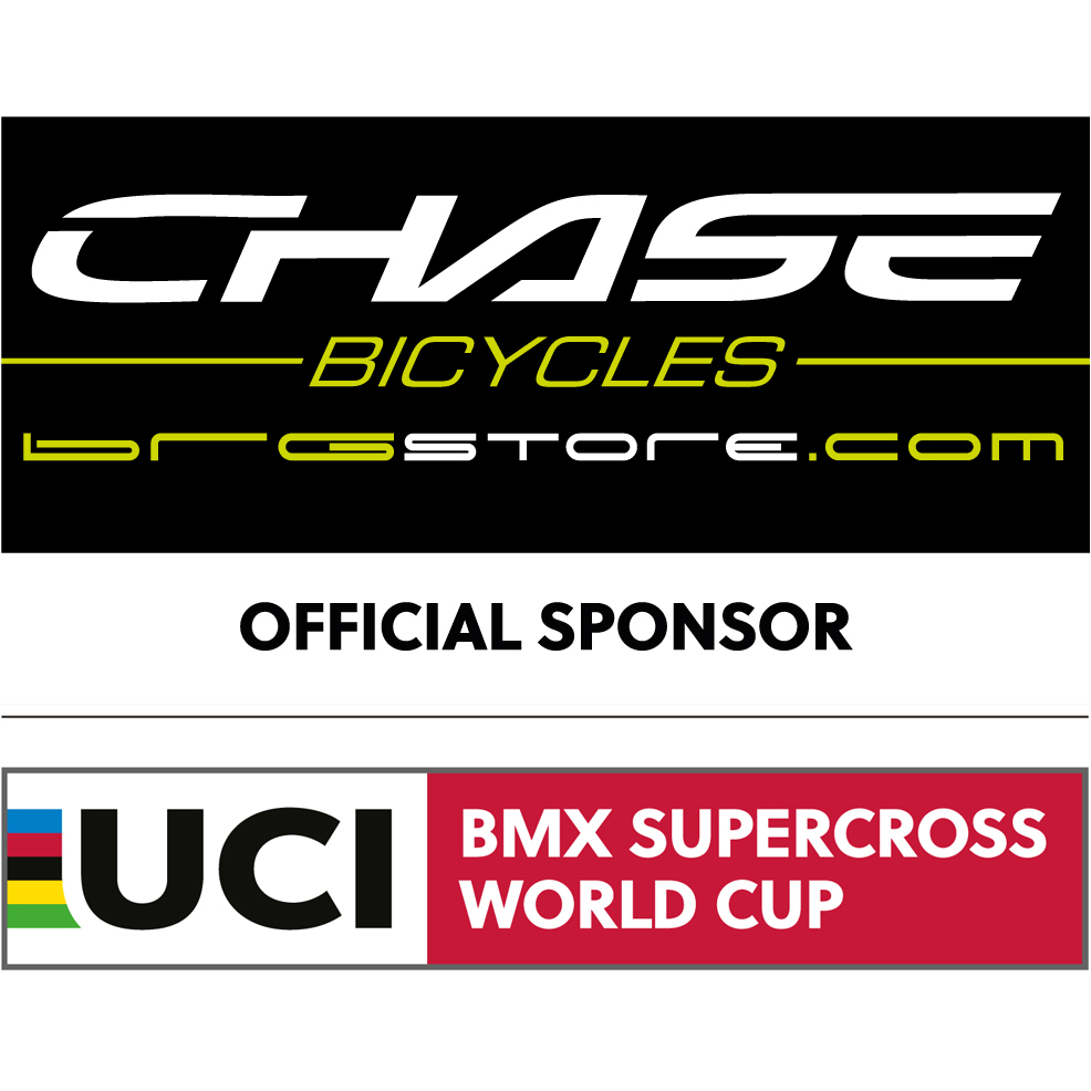 The UCI is pleased to welcome back Chase Bicycles as an Official Sponsor of the BMX Supercross World Cup. One of the original supporters of the UCI BMX Supercross World Cup, Chase is re-joining the series and teaming up with BRGstore.com to support the World Cup and further promote the exciting BMX Racing discipline worldwide.