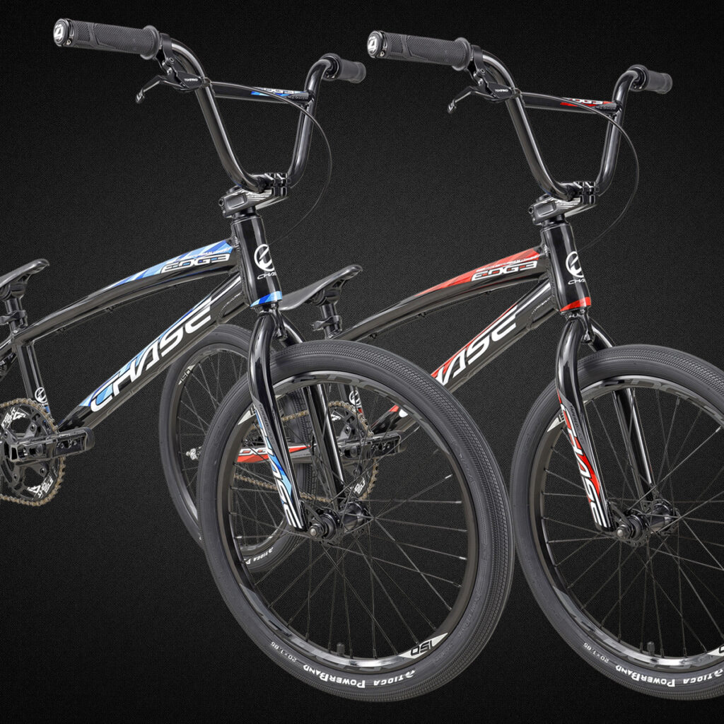For 2021, We are offering 2 color options for the Edge : Black with Red graphics, or Black with Blue graphics. It’s our most sought after Race bike for riders looking to get serious about BMX racing. With our deep history in BMX racing and our attention to detail, you know you are getting a top notch bike! Loaded with some of todays top brands in BMX racing, the Chase Edge will give you the edge over your competition and help you get on your way to #winwithChase